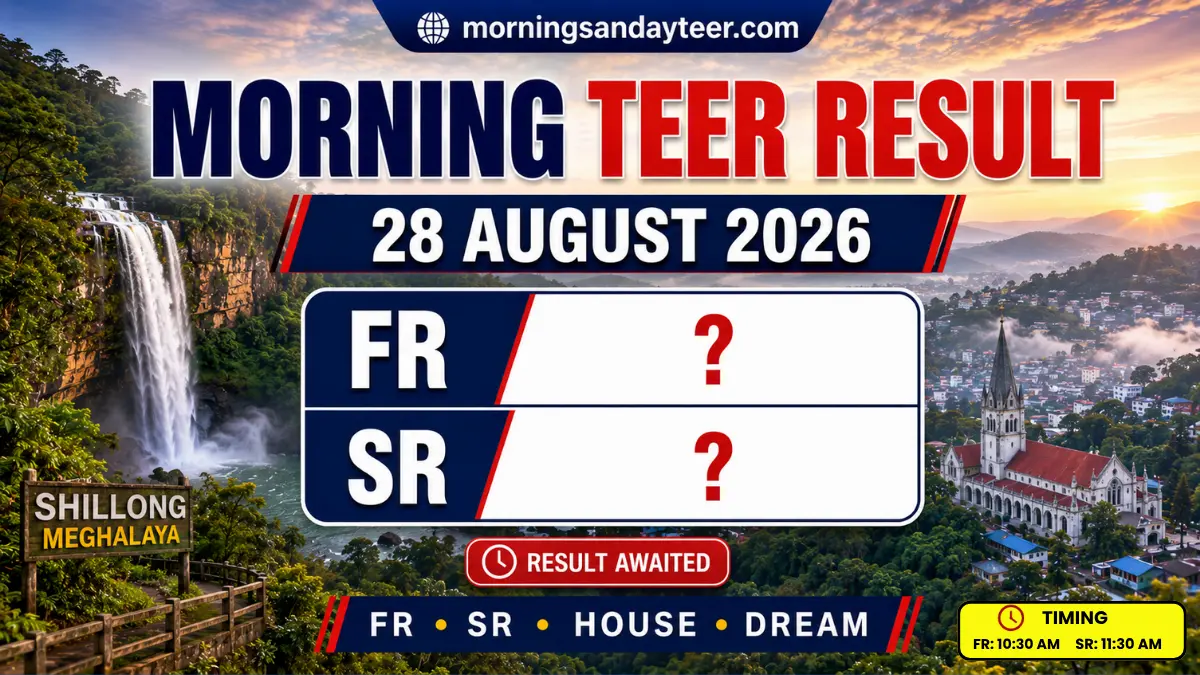Morning Teer Result Today 28 August 2026 – FR, SR, House Number, Dream Number & Latest Update